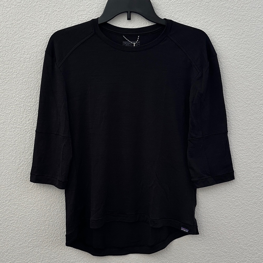 Patagonia Women's 3/4-Sleeved Jersey T-shirt (Black/XS)